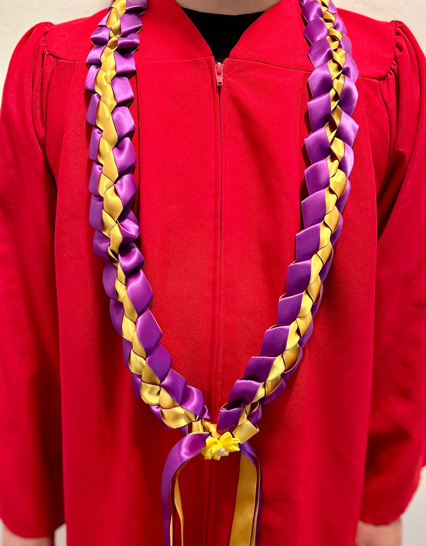 Purple & Yellow graduation Leis