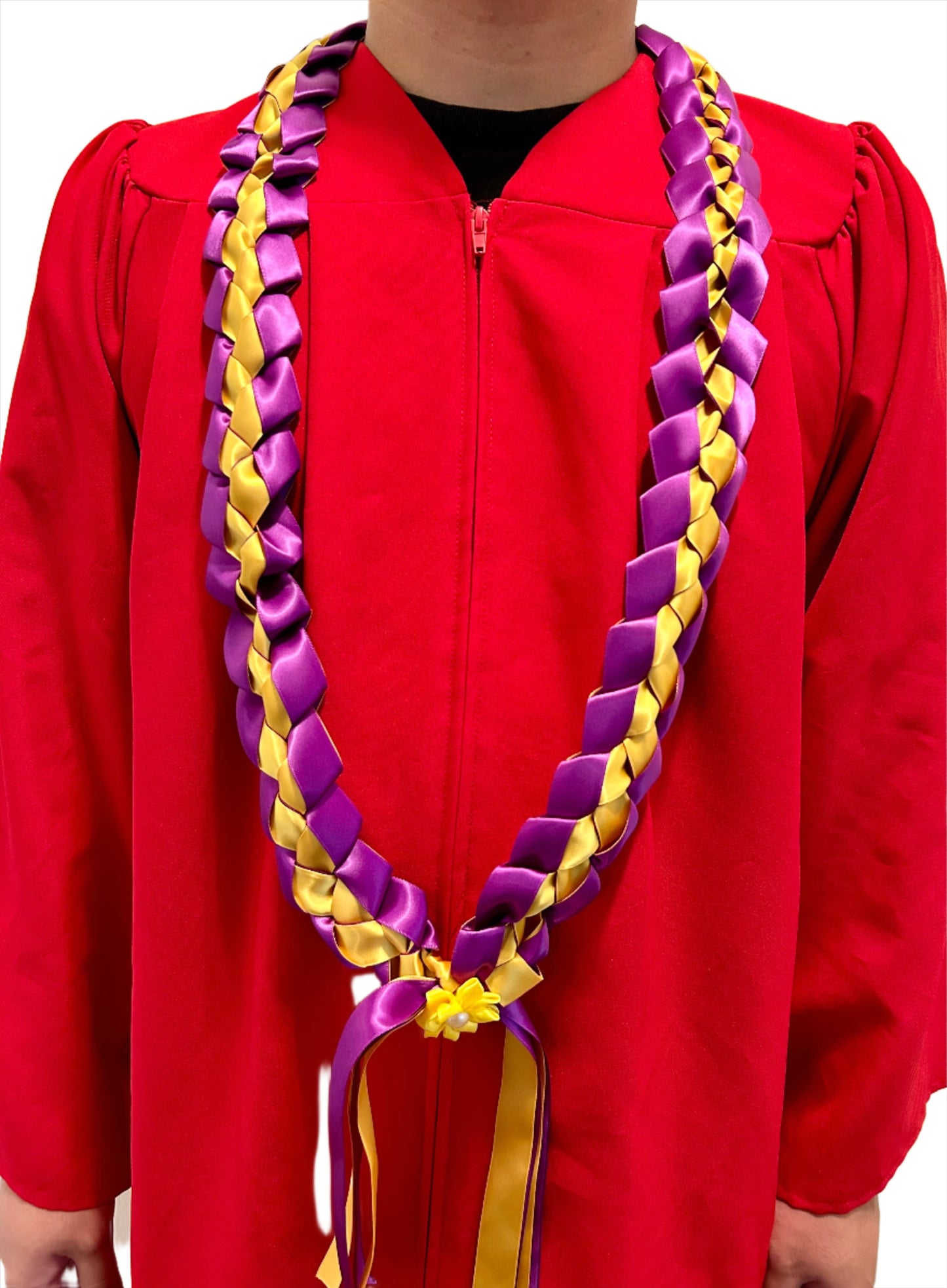 Purple & Yellow graduation Leis