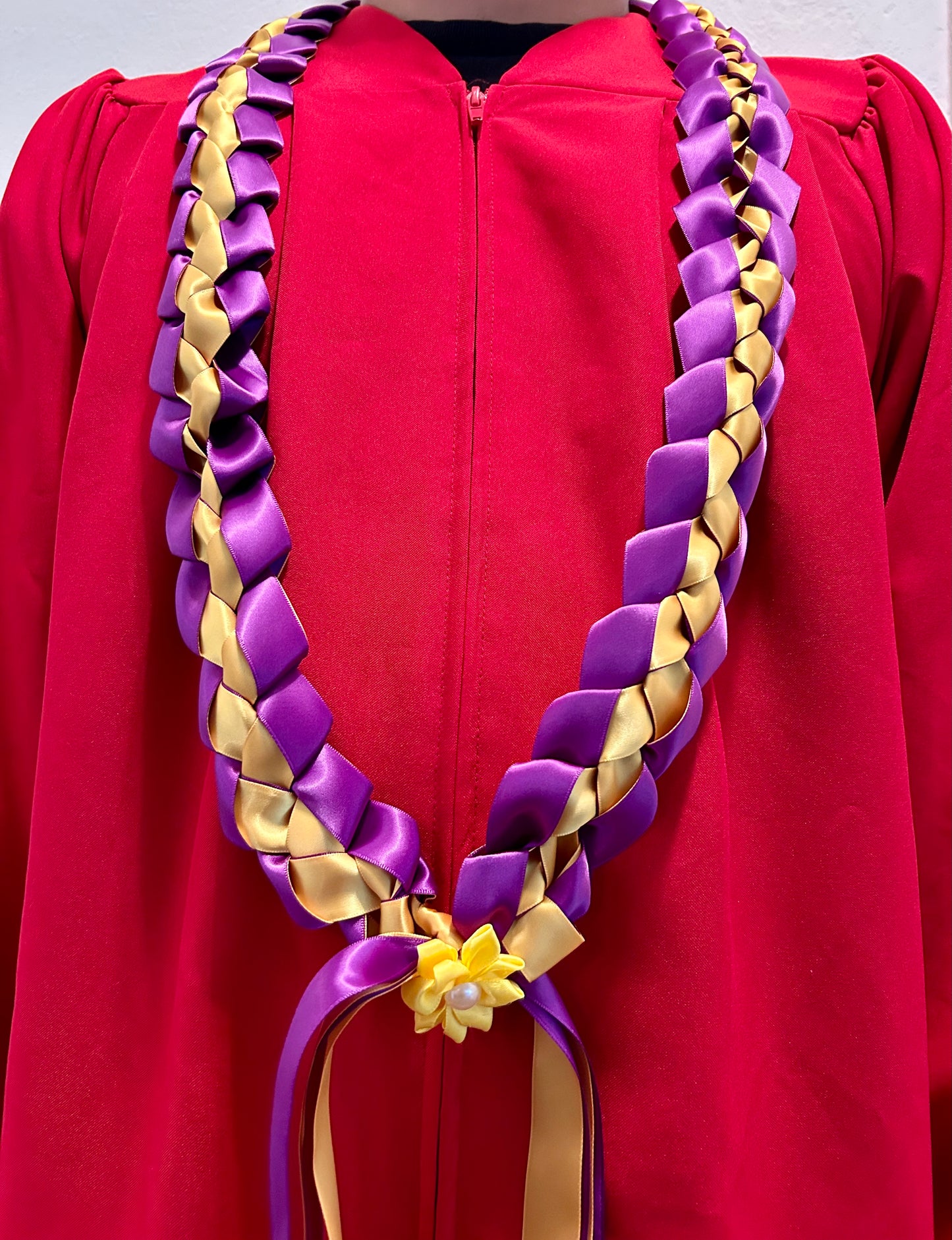 Purple & Yellow graduation Leis