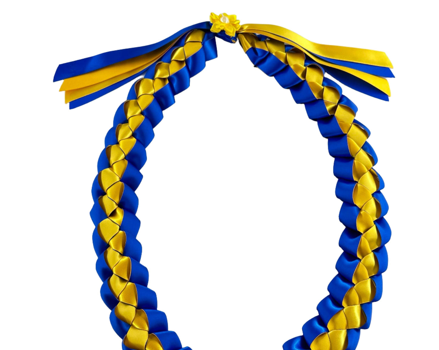 Blue and Yellow Graduation leis