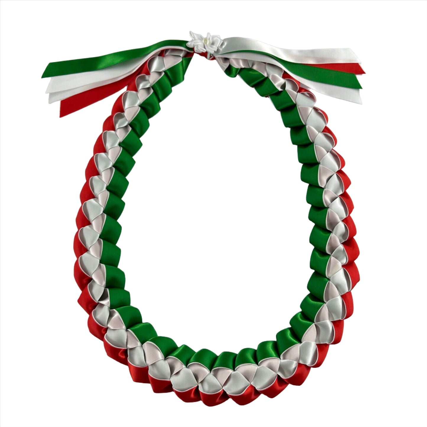 Green White & Red Graudation Leis ( Mexico )