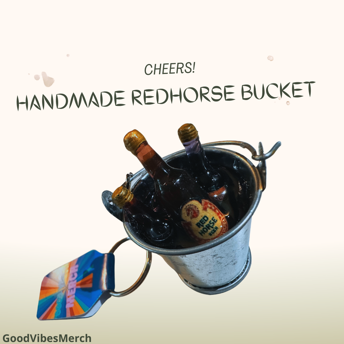 Redhorse bucket handmade miniature keychain