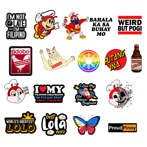 Fun Filipino Stickers – Set of 17
